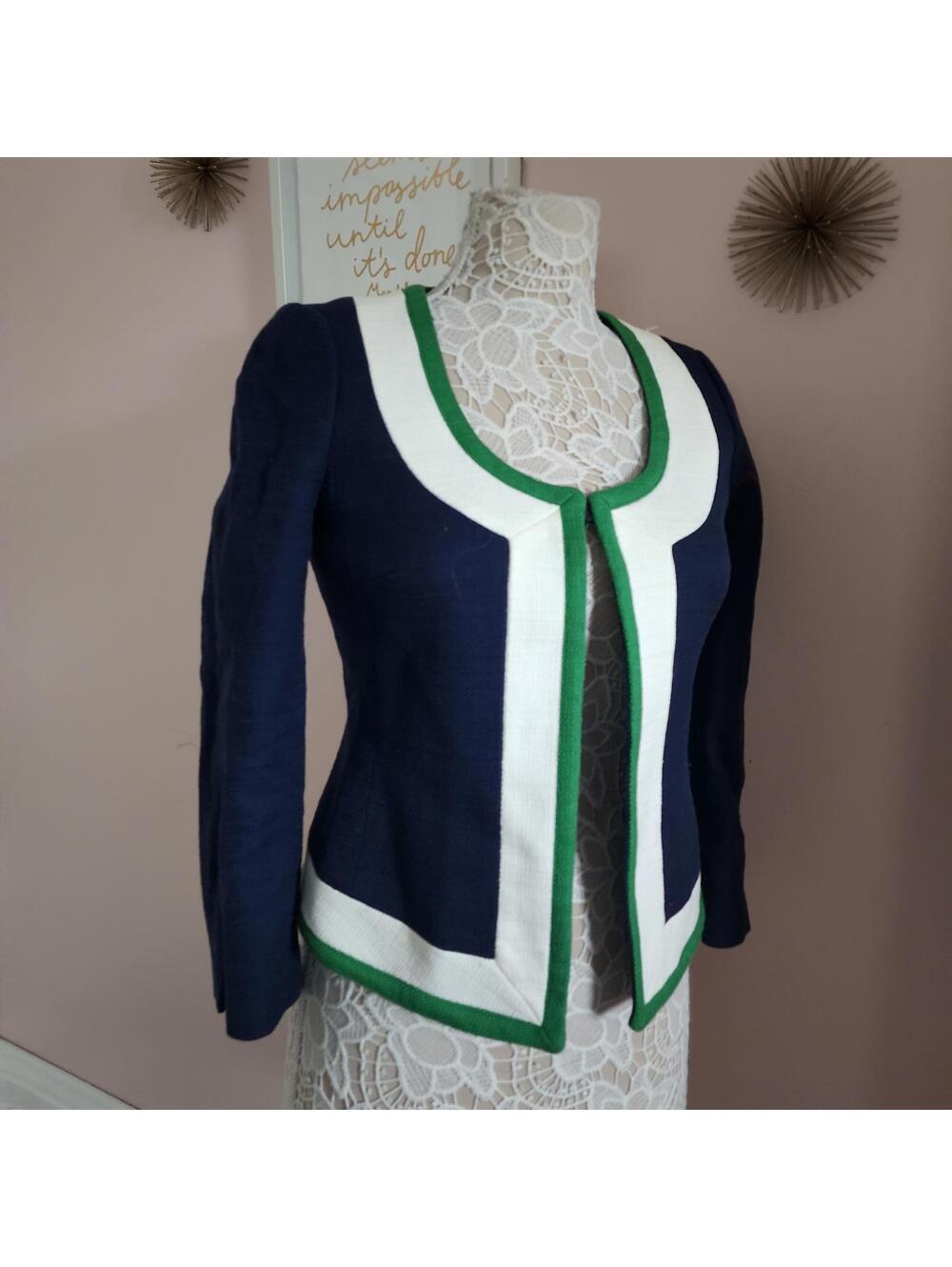 EUC Banana Republic Blazer Jacket green navy white love this 2